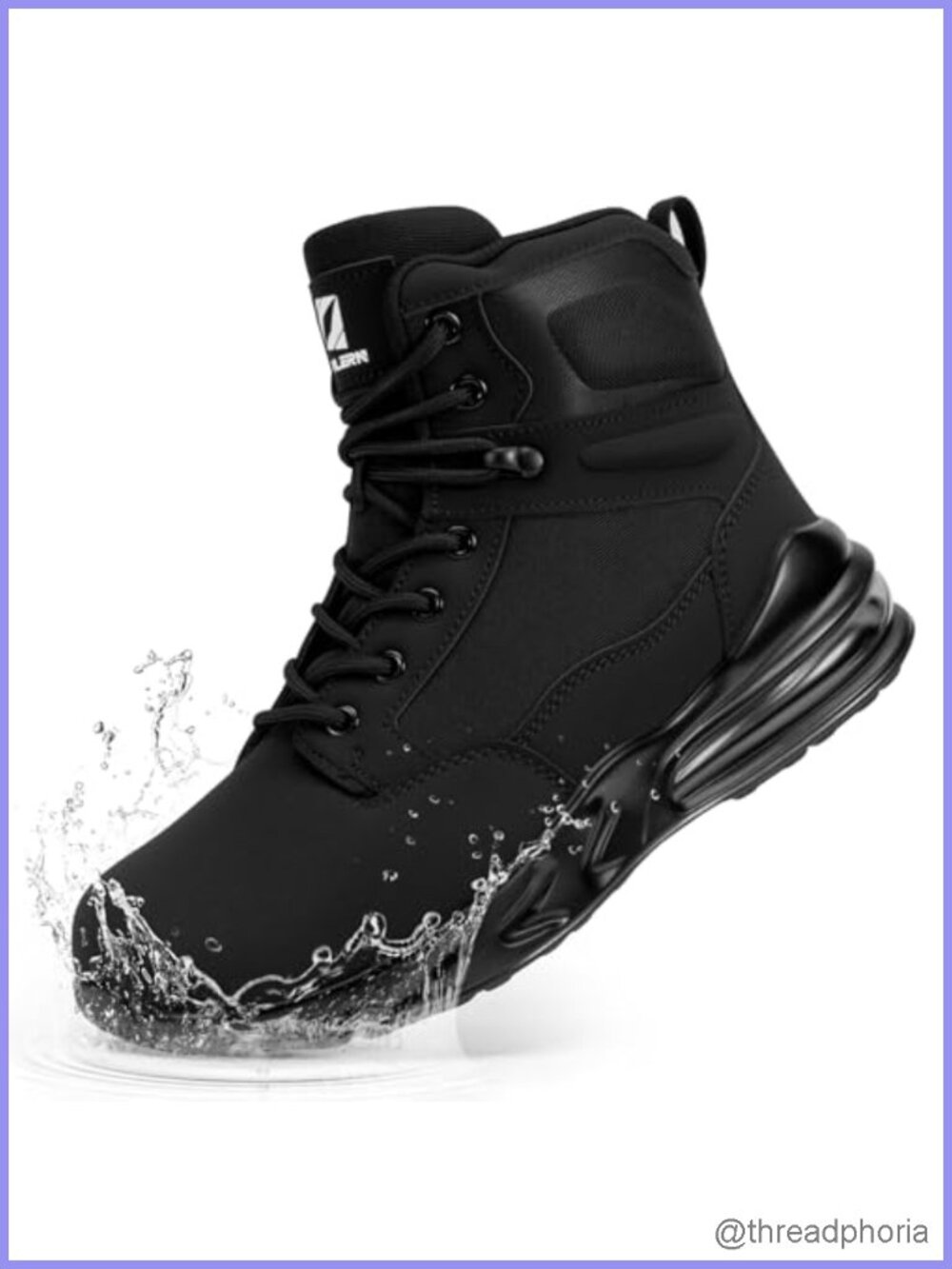Waterproof Wide Fit Hiking Boots Side Zipper Non-Slip Trekking